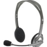 Наушники Logitech H110, Grey, 3.5 мм, поворотный микрофон, регултор громкости, 1,8м (981-000271)