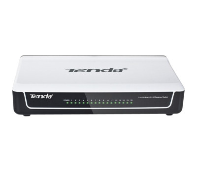 Коммутатор 16 портов TENDA S16, 16 LAN 10/ 100Mb