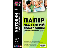 Фотобумага A3 NewTone, матовая, двухсторонняя, 140 г/ м2, A3, 50л (MD140A3.50N)								