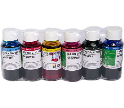 Комплект чернил ColorWay Epson TX650, 6x100 мл (CW-EW650SET01)