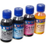 Комплект чернил WWM Canon C10/ BP, C11/ C, C11/ M, C11/ Y, 100 мл (C10/ 11SET4-2)