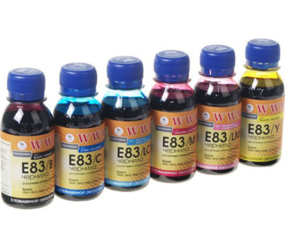Комплект чернил WWM Epson E83/ B, E83/ C, E83/ LC, E83/ M, E83/ LM, E83/ Y, 100 мл (E83SET-2) Комплект чернил WWM Epson E83/ B, E83/ C, E83/ LC, E83/ M, E83/ LM, E83/ Y, 100 мл (E83SET-2)