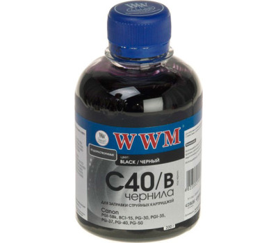 Чернила WWM Canon PG-37/ 40/ 50, PGI-5Bk, BCI-15, Black, 200 г (C40/ B) Чернила WWM Canon PG-37/ 40/ 50, PGI-5Bk, BCI-15, Black, 200 г (C40/ B)