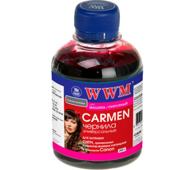 Чернила WWM Canon Universal CARMEN, CL-31/ 38/ 41/ 51/ 511/ 513, CLI-8M/ 36/ 426M/ 521M, Magenta, 200 г (CU/ Чернила WWM Canon Universal CARMEN, CL-31/ 38/ 41/ 51/ 511/ 513, CLI-8M/ 36/ 426M/ 521M, Magenta, 200 г (CU/