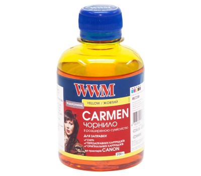 Чернила WWM Canon Universal CARMEN, CL-31/ 38/ 41/ 51/ 511/ 513, CLI-8Y/ 36/ 426Y/ 521Y, Yellow, 200 г (CU/ Y
