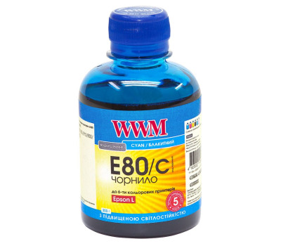 Чернила WWM Epson L800, Cyan, 200 г (E80/ C) Чернила WWM Epson L800, Cyan, 200 г (E80/ C)