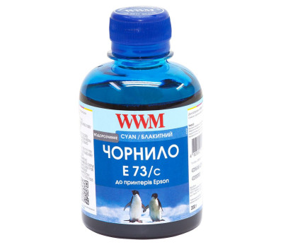Чернила WWM Epson Stylus S22, SX125/ 130/ 230, T26/ 27, TX109/ 119, L100/ 200, Cyan, 200 г (E73/ C)