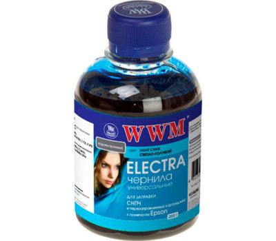 Чернила WWM Epson Universal ELECTRA, T/ TX, P/ PX, Light Cyan, 200 г (EU/ LC)