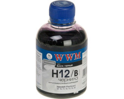 Чернила WWM HP 10/ 11/ 12/ 13/ 14/ 82/ 88, Black, 200 г (H12/ B)