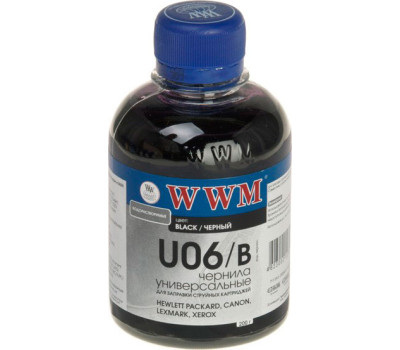 Чернила универсальные WWM Canon/ HP/ Lexmark/ Xerox, Black, 200 г (U06/ B) Чернила универсальные WWM Canon/ HP/ Lexmark/ Xerox, Black, 200 г (U06/ B)