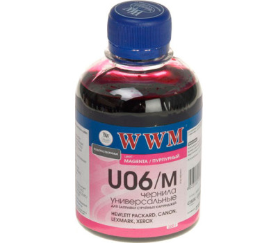 Чернила универсальные WWM Canon/ HP/ Lexmark/ Xerox, Magenta, 200 г (U06/ M)