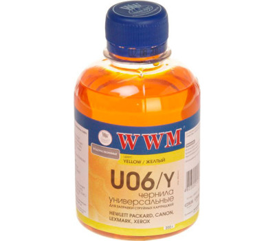 Чернила универсальные WWM Canon/ HP/ Lexmark/ Xerox, Yellow, 200 г (U06/ Y) Чернила универсальные WWM Canon/ HP/ Lexmark/ Xerox, Yellow, 200 г (U06/ Y)