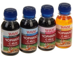 Комплект чернил WWM Canon C45/ BP, C45/ C, C45/ M, C45/ Y, 100 мл (C45SET-4)