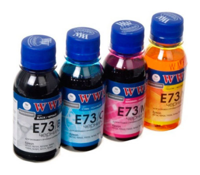 Комплект чернил WWM Epson E73/ B, E73/ C, E73/ M, E73/ Y, 100 мл (E73SET-2)