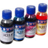 Комплект чернил WWM HP H35/ BP, H35/ C, H35/ M, H35/ Y, 100мл (H35SET-2)