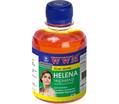 Чернила WWM HP Universal HELENA, 22/ 28/ 56/ 110/ 121/ 122/ 134/ 135/ 136/ 141/ 901, Yellow, 200 г (HU/ Y)