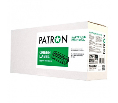 Картридж Samsung MLT-D101S, Black, ML-2160/ 2165/ 2168, SCX-3400/ 3405, SF-760P, 1,5k, Patron Green (PN Картридж Samsung MLT-D101S, Black, ML-2160/ 2165/ 2168, SCX-3400/ 3405, SF-760P, 1,5k, Patron Green (PN