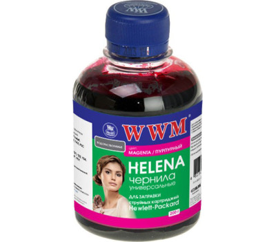 Чернила WWM HP Universal HELENA, 22/ 28/ 56/ 110/ 121/ 122/ 134/ 135/ 136/ 141/ 901, Magenta, 200 г (HU/ M)
