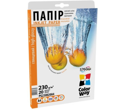 Фотобумага А4 230g/ m CW глянец (PG230020A4) 20л