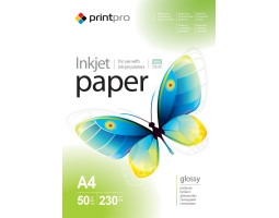 Фотобумага A4 230g/ m PrintPro глянец (PGE230050A4) 50шт Фотобумага A4 230g/ m PrintPro глянец (PGE230050A4) 50шт