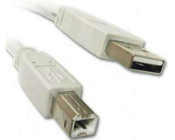 Кабель USB 2.0 - 5.0m AM/ BM Atcom, феррит. фильтр, белый (10109)