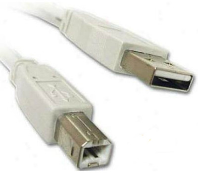 Кабель USB 2.0 - 5.0m AM/ BM Atcom, феррит. фильтр, белый (10109)