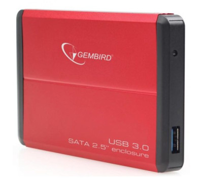Карман HDD 2,5″ Gembird EE2-U3S-2-R Red SATA USB3.0 Карман HDD 2,5″ Gembird EE2-U3S-2-R Red SATA USB3.0