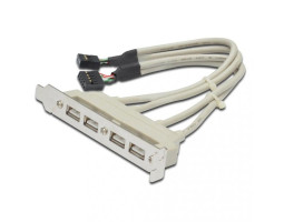 Стойка USB 2.0 на заднюю панель, 4 порта Atcom (15258)	