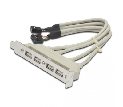 Стойка USB 2.0 на заднюю панель, 4 порта Atcom (15258)	