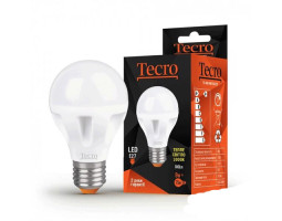 Лампа Tecro LED, E27, 9W (аналог 75W), 3000K (мягкий свет), 810Лм, освещ. 240?, (T-A60-9W-3K-E27)