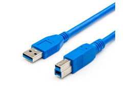 Кабель USB 3.0  - 3.0m AM/ BM ATcom, blue (12824)