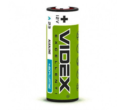 Батарейка A23, Videx щелочная, 12V, Blister (А23/ Е23А) ЗА 1ШТ.