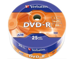 DVD-R Verbatim, 4.7Gb, 16x, Wrap (43788) 