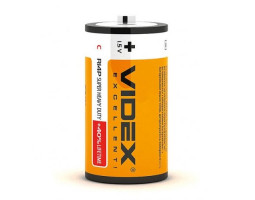 Батарейка C/ R14P, Videx  солевая, 1.5V, Shrink Card (R14P/ C 2pcs SHRINK), за 1ШТ.