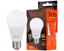 Лампа Tecro LED, E27, 11W (аналог 100W), 4000K (яркий свет), 1050Лм, освещ. 270?, ( PRO-A60-11W-4K-E