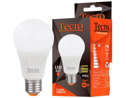 Лампа Tecro LED, E27, 11W (аналог 100W), 4000K (яркий свет), 1050Лм, освещ. 270?, ( PRO-A60-11W-4K-E Лампа Tecro LED, E27, 11W (аналог 100W), 4000K (яркий свет), 1050Лм, освещ. 270?, ( PRO-A60-11W-4K-E