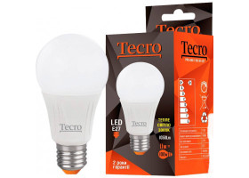 Лампа Tecro LED, E27, 11W (аналог 100W), 4000K (яркий свет), 1050Лм, освещ. 270?, ( PRO-A60-11W-4K-E