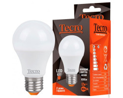 Лампа Tecro LED, E27, 12W (аналог 100W), 4000K (яркий свет), 1050Лм, освещ. 240?, (TL-A60-12W-4K-E27