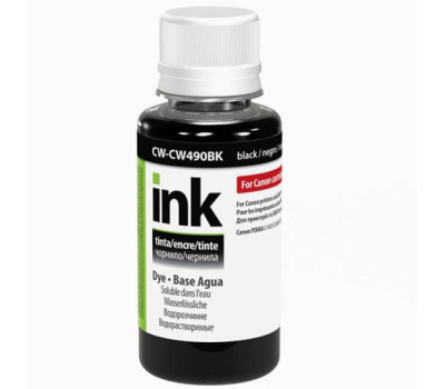 Чернила ColorWay Canon GI-490, G1400/ G2400/ G3400, Black Pigment, 100 мл (CW-CP490BK01)