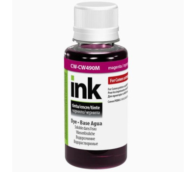 Чернила ColorWay Canon GI-490, G1400/ G2400/ G3400, Magenta, 100 мл (CW-CW490M01)