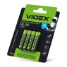 Батарейки AAA, Videx щелочная, 1.5V, Bliste Card (LR03/ AAA 4pcs) за 1ШТ.			