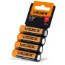 Батарейка R6 (AA), Videx, солевая, 1.5V, Shrink Card (R6P/ AA 4pcs)										