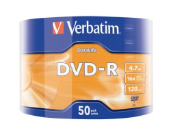 DVD-R Verbatim 4.7Gb 16x Data Life, Wrap (43791)	