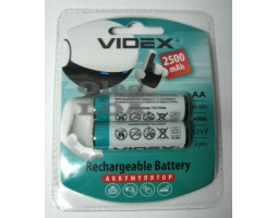 Аккумулятор R6 (AA) 2500mAh Videx (1.2V Blister)