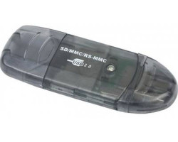 Картридер Gembird FD2-SD-1 /  USB 2.0, для SD, MMC, RS-MMC внешний