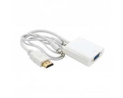 Кабель HDMI > VGA 0,15 m, Extradigital, 30 AWG, Gold, PVC, Hi-Speed (KBH1645)