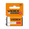 Батарейкa 6F22 (Крона) Videx  (9.0 В солевая Shrink Card) 