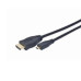 Кабель HDMI > HDM A-C (micro) 1.8m, Cablexpert CC-HDMID-6 V.1.3,micro-вилка (D-тип), с позолоч	