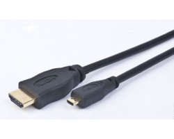 Кабель HDMI > HDM A-C (micro) 1.8m, Cablexpert CC-HDMID-6 V.1.3,micro-вилка (D-тип), с позолоч	