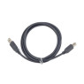 Кабель USB 2.0 - 1.8м AM/ BM Cablexpert премиум, серый CCP-USB2-AMBM-6G
